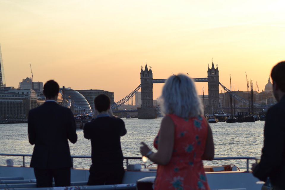 London: River Thames Evening Cruise with Bubbly and Canapés - Setting sail at dusk from Tower Millennium Pier