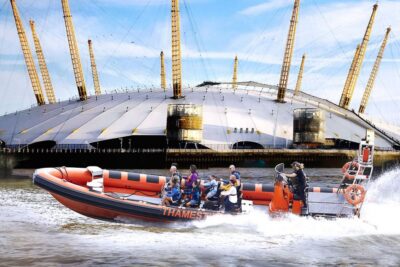 London: Speedboat Tour Through Heart of the City - Getting geared up: jackets, inflatable life vests, and the safety briefing